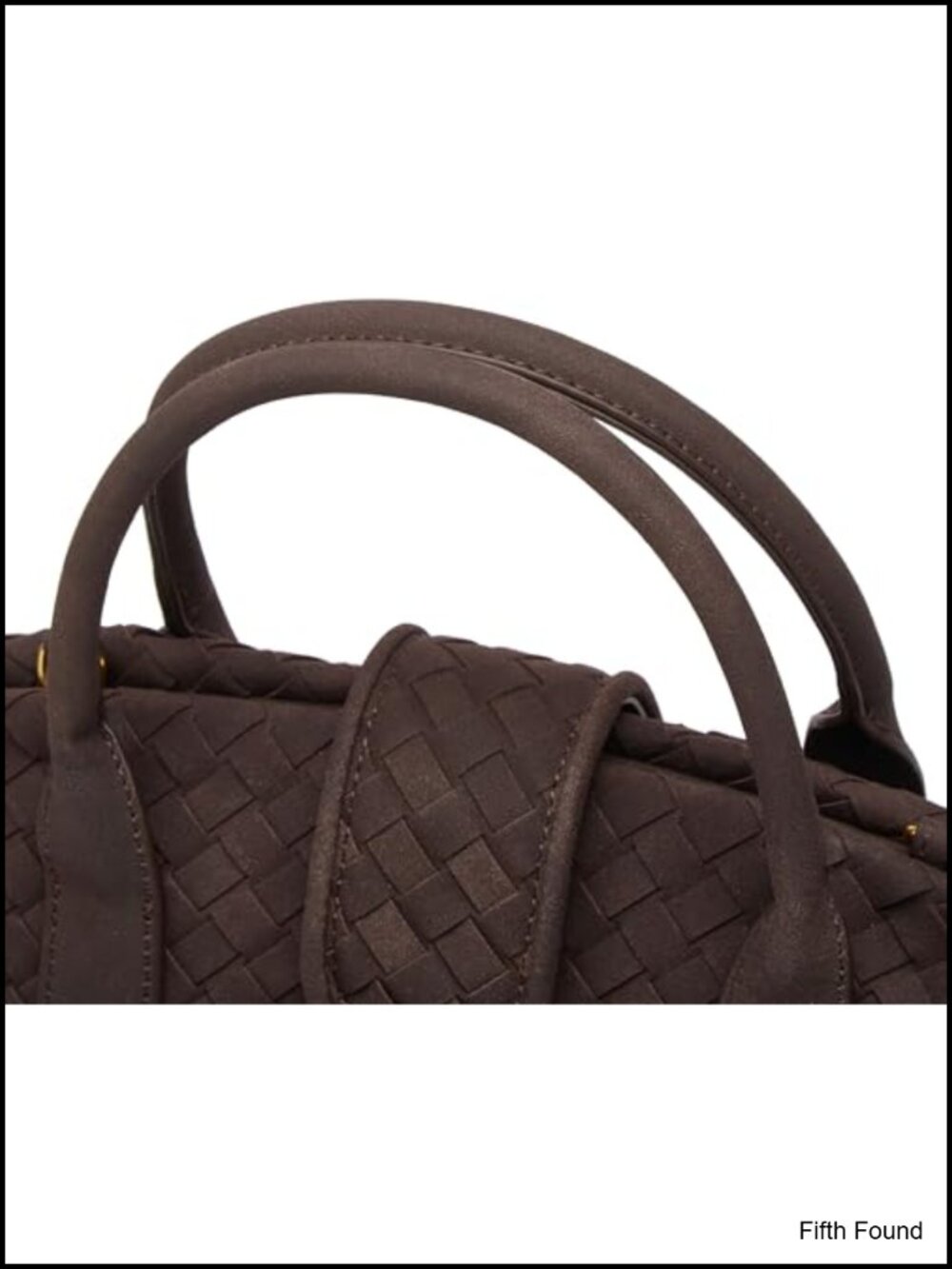 Suede Woven Tote Bag for Women Faux Suede Shoulder Bag Slouchy Hobo Satchel - Picture 5 of 6